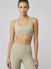 AIRLUXE RACERBACK BRA-KHAKI- ÉLEVÉ