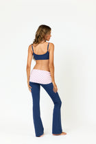 NALU FOLDOVER LEGGINGS- Navy & Petal
