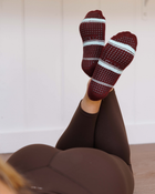 ELV Pilates Grip Socks- Bordeaux Coast