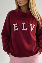 ELV VARSITY MOCKNECK CRANBERRY