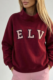 ELV VARSITY MOCKNECK CRANBERRY