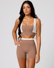 EVER LAYERED SHORTS- TRUFFLE & OAT