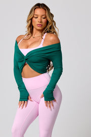 KAIA TWIST LONG SLEEVE- JUNIPER 