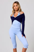 KAIA TWIST LONG SLEEVE- NAVY