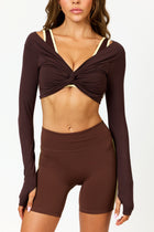 Kaia Twist Long Sleeve top Espresso