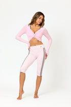 Kaia Twist Long Sleeve top in Pink Rosé 3