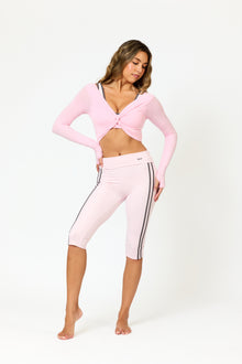 Kaia Twist Long Sleeve top in Pink Rosé 3