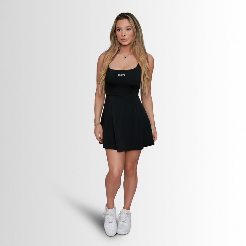 MONACO TENNIS DRESS BLACK -ELV