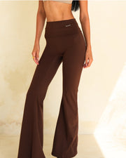 STUDIO FOLDOVER LEGGINGS- BROWN MOCHA- ÉLEVÉ- ELV ACTIVE