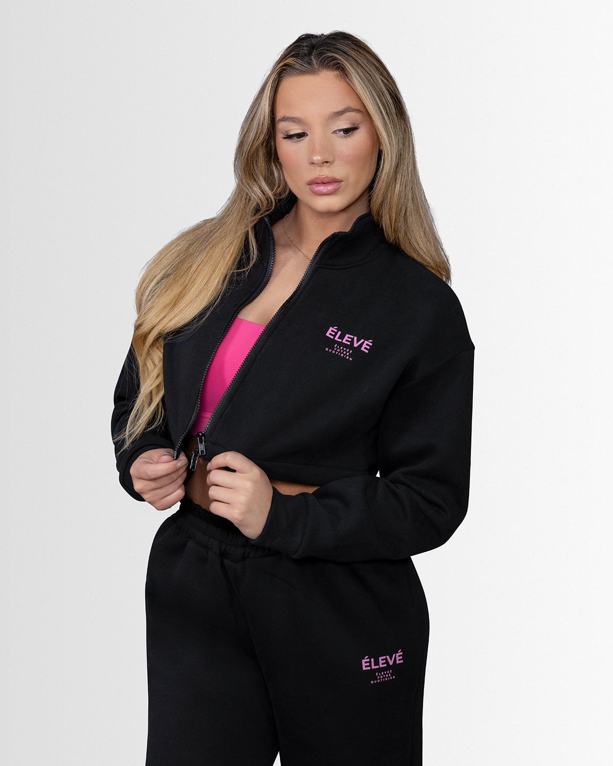 ZIPLINE HOODIE-NOIR-ÉLEVÉ