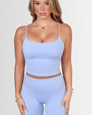 AIRLUXE CAMI SPORTS BRA -BLEU- ÉLEVÉ