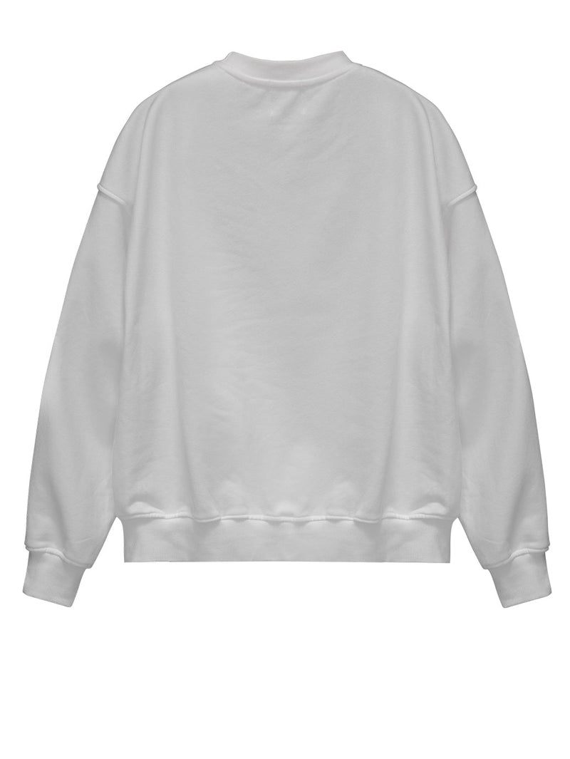 LUXE LOUNGE SWEATSHIRT BLANCHE -Élevé