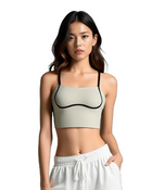 THE ÉPURE SPORTS BRA - ALMOND CRÈME Élevé